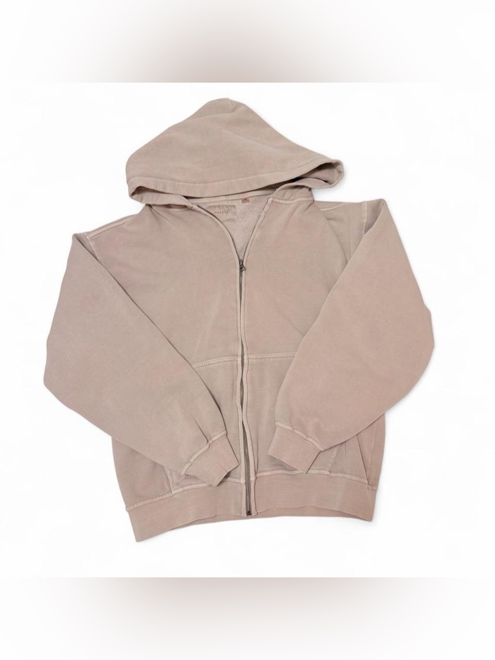 PacSun Hooded Zip-Up Jacket in Beige